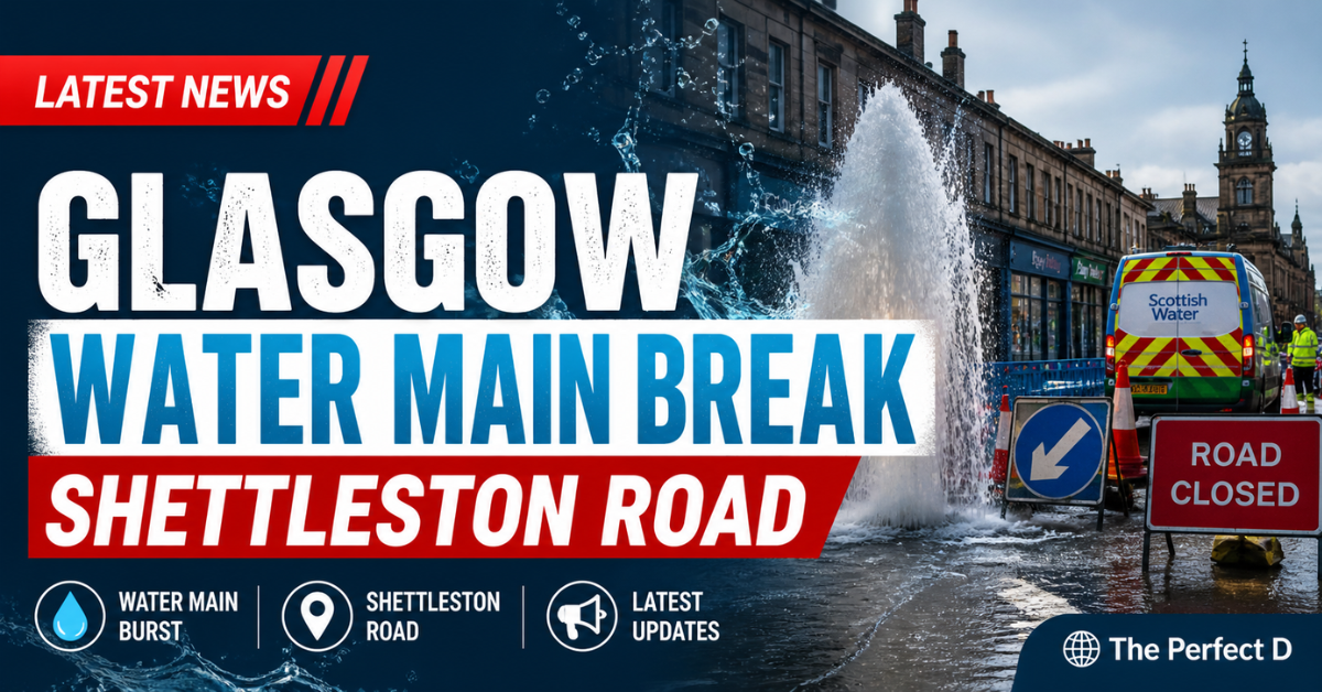 Glasgow Water Main Break Shettleston Road